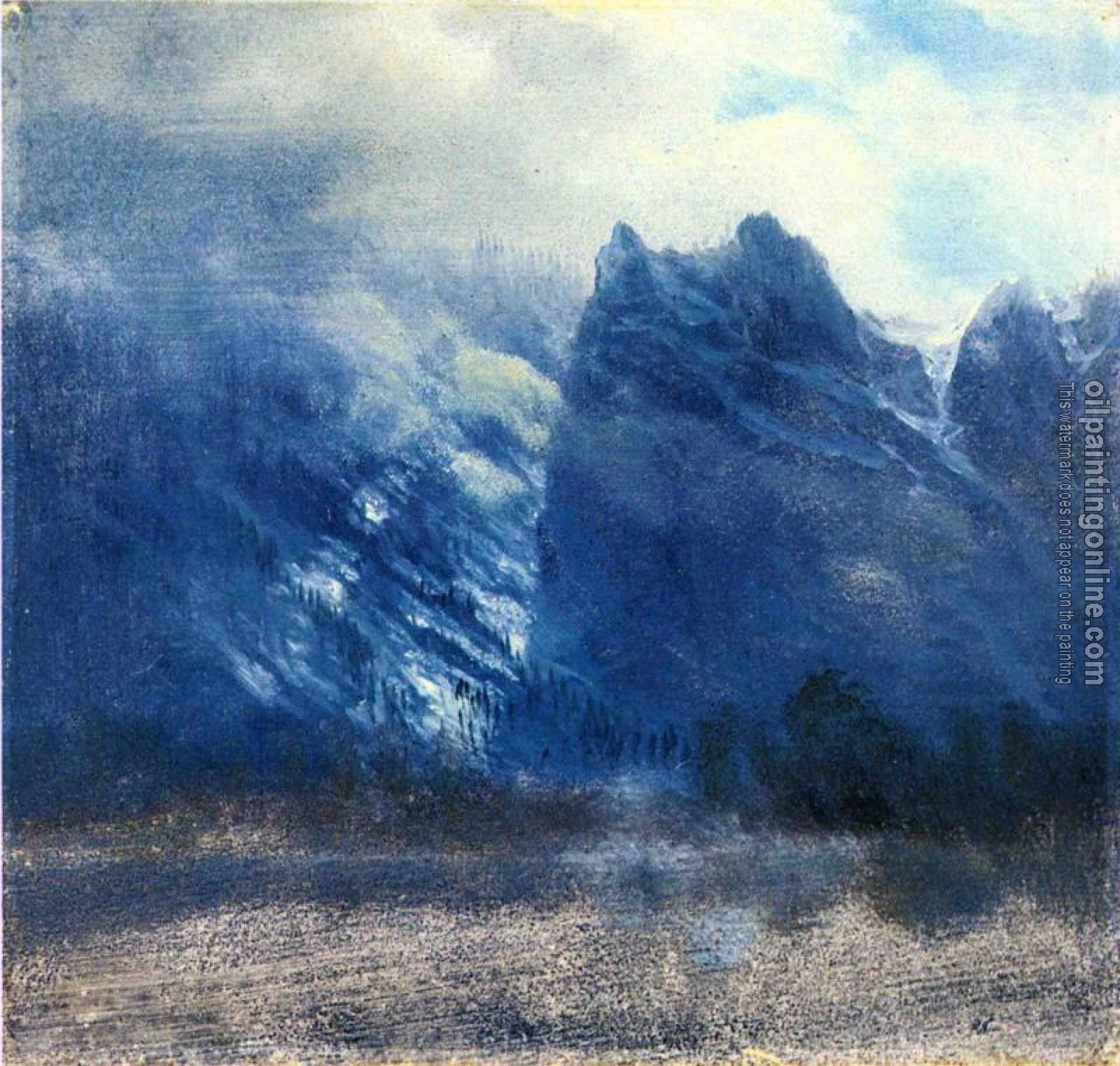 Bierstadt, Albert - Yosemite Valley Twin Peaks